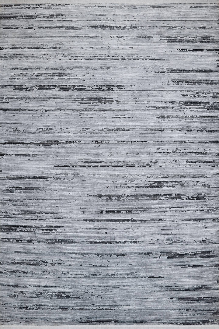 Alya Modern Tasarım Makine Yolluk Kesme Halı 20434 Siyah - 2