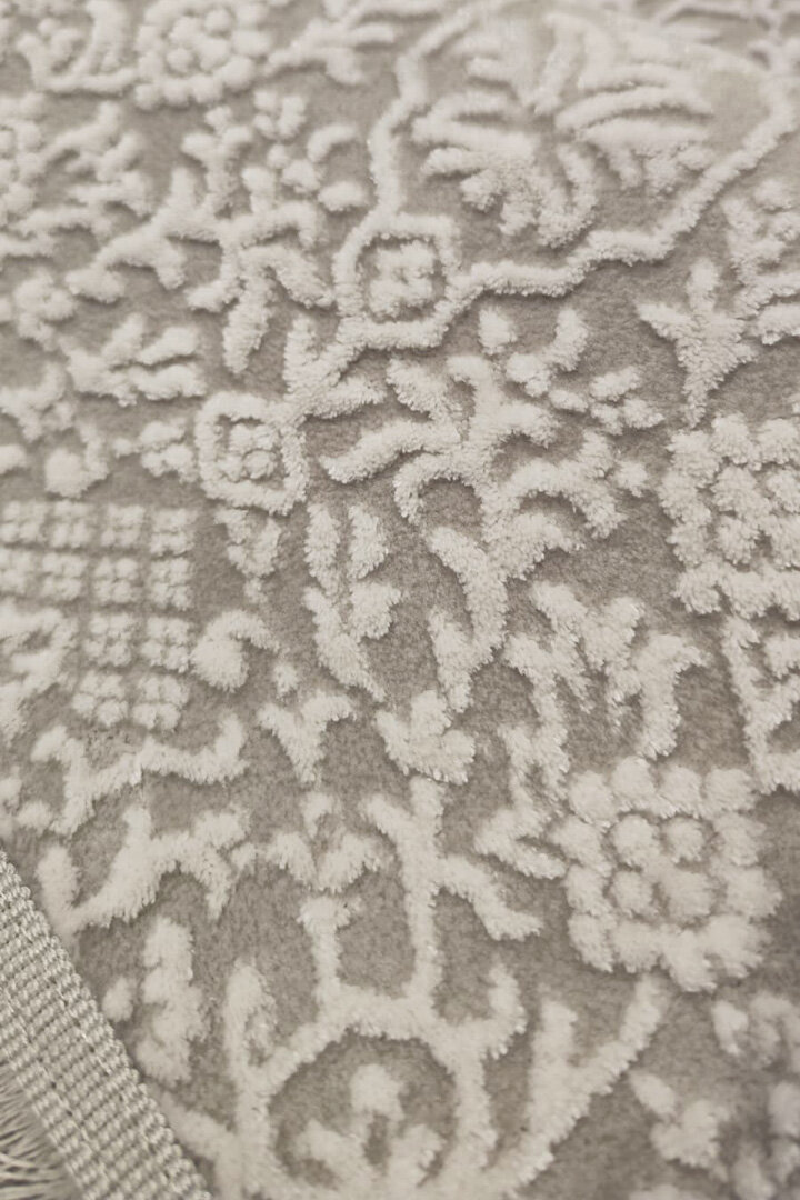 Alya Modern Tasarım Makine Yolluk Kesme Halı 29459 Kemik - 5