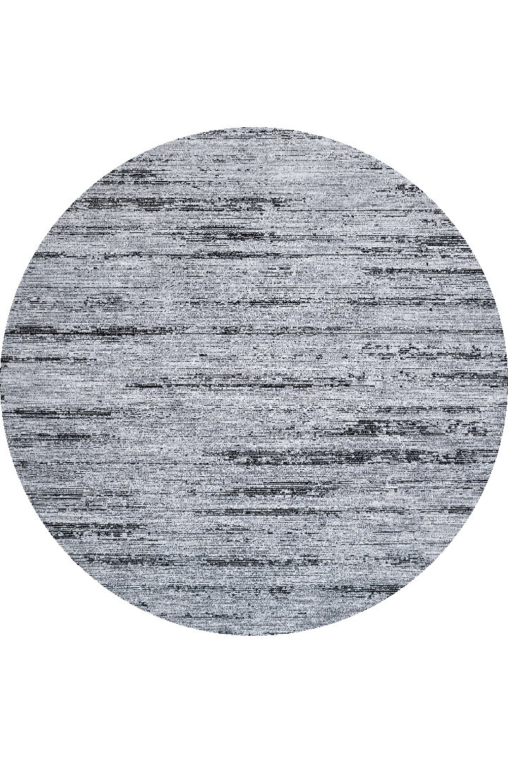 Alya Modern Tasarım Makine Yuvarlak Halı 20434 Siyah 