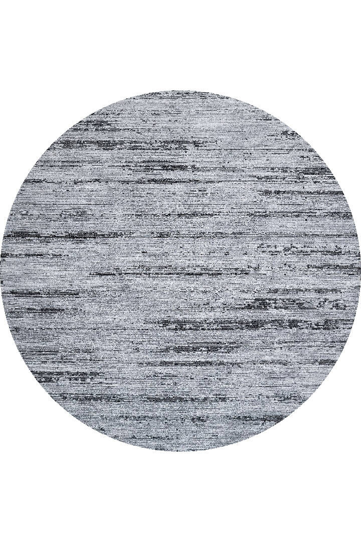 Alya Modern Tasarım Makine Yuvarlak Halı 20434 Siyah - 1