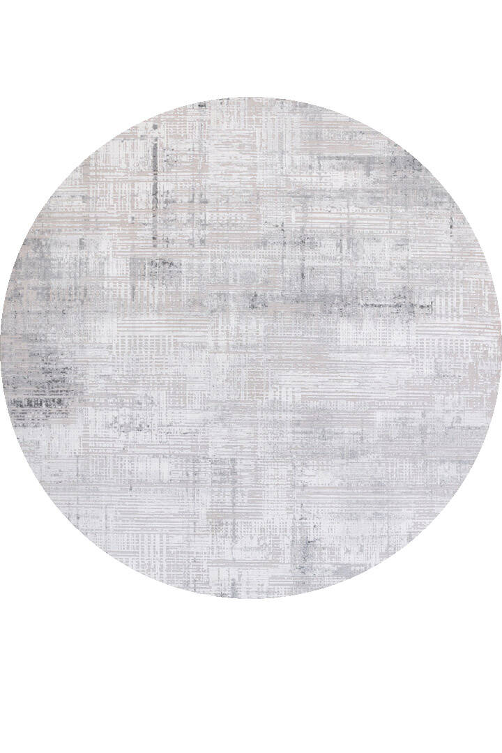 Alya Modern Tasarım Makine Yuvarlak Halı 20440 Gri - 1