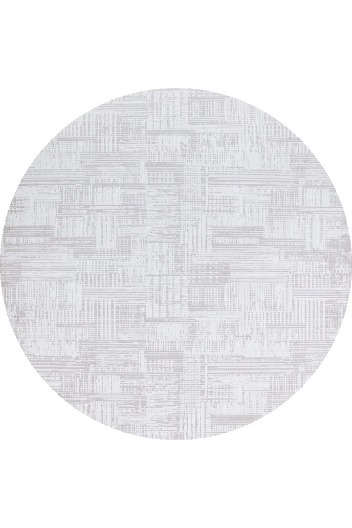 Alya Modern Tasarım Makine Yuvarlak Halı 20440 Kemik 