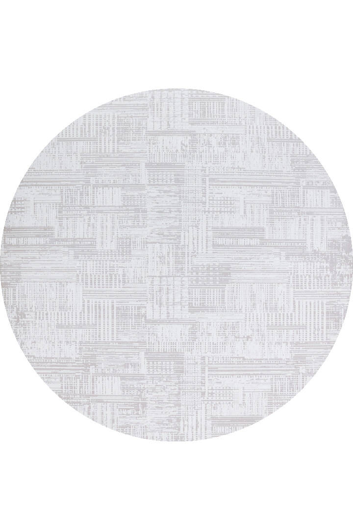 Alya Modern Tasarım Makine Yuvarlak Halı 20440 Kemik - 1