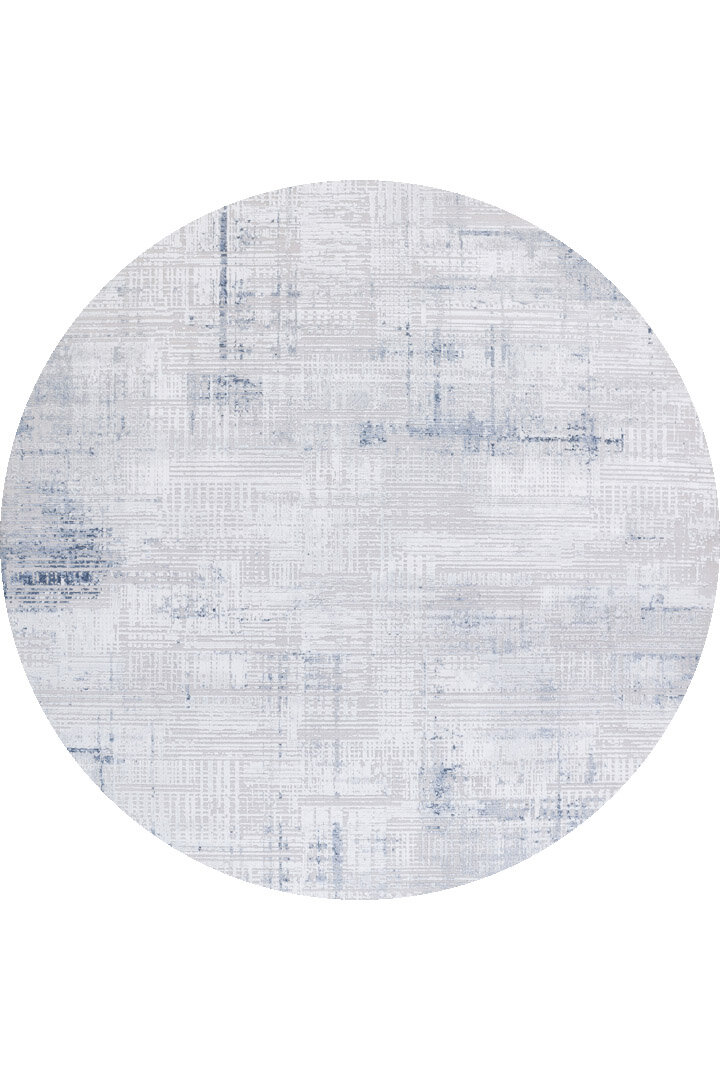 Alya Modern Tasarım Makine Yuvarlak Halı 20440 Mavi 