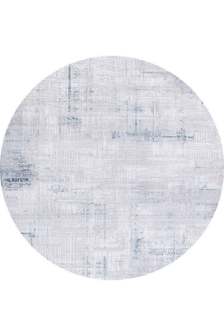 Alya Modern Tasarım Makine Yuvarlak Halı 20440 Mavi - 1