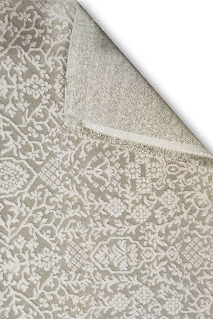 Alya Modern Tasarım Makine Yuvarlak Halı 29459 Kemik - 6