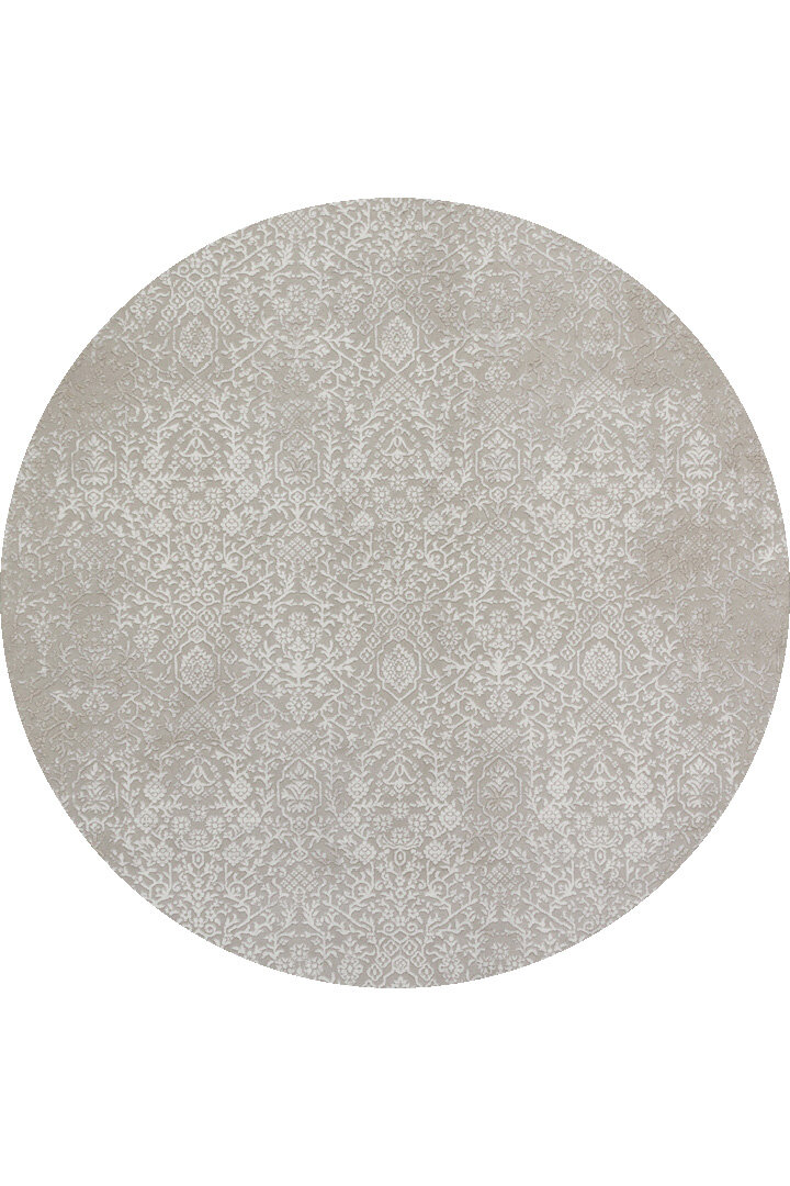 Alya Modern Tasarım Makine Yuvarlak Halı 29459 Kemik 