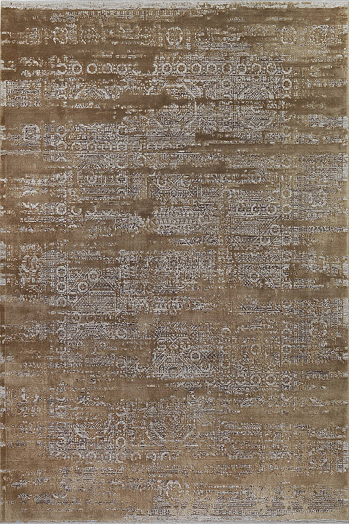 Antik Hermes Eskitme İskandinav Vintage Lüks Viskon Halı Hm01 Gold - 1