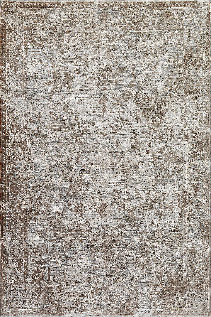 Antik Hermes Eskitme İskandinav Vintage Lüks Viskon Halı Hm02 Bej - 1