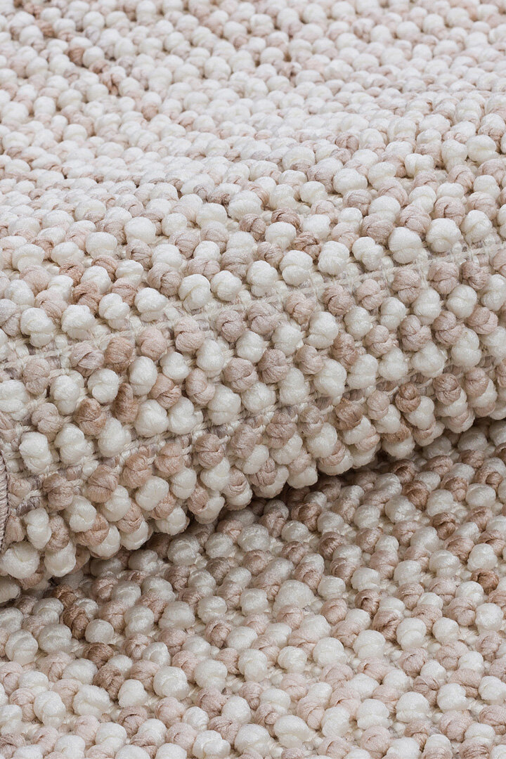 Bengal Puf Kabartmalı Yumuşak Oval Halı Bn02 Bej - 2