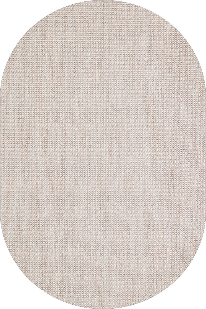 Bengal Puf Kabartmalı Yumuşak Oval Halı Bn02 Bej 