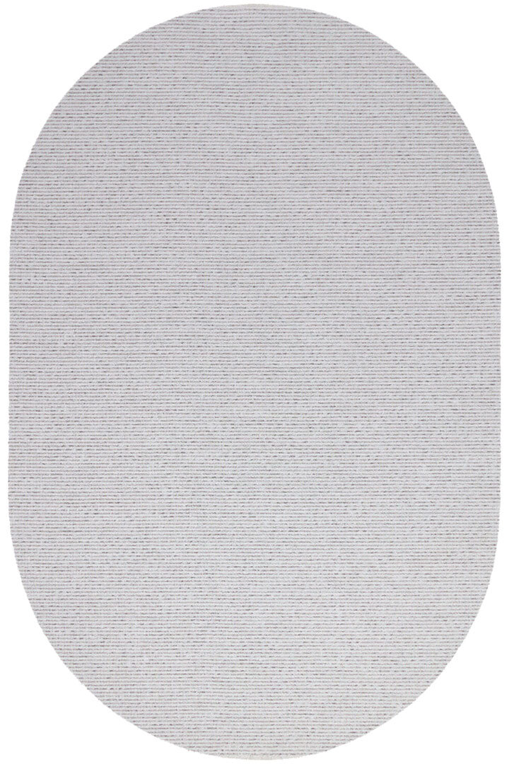 Bohem Şönil Pamuklu Jaipur Örgülü Kilim Dokuma Oval Halı Jp01 Gri - Frenda