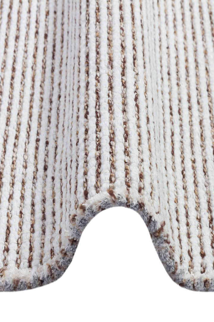 Bohem Şönil Pamuklu Jaipur Örgülü Kilim Dokuma Oval Halı Jp03 Kahve - Frenda (1)