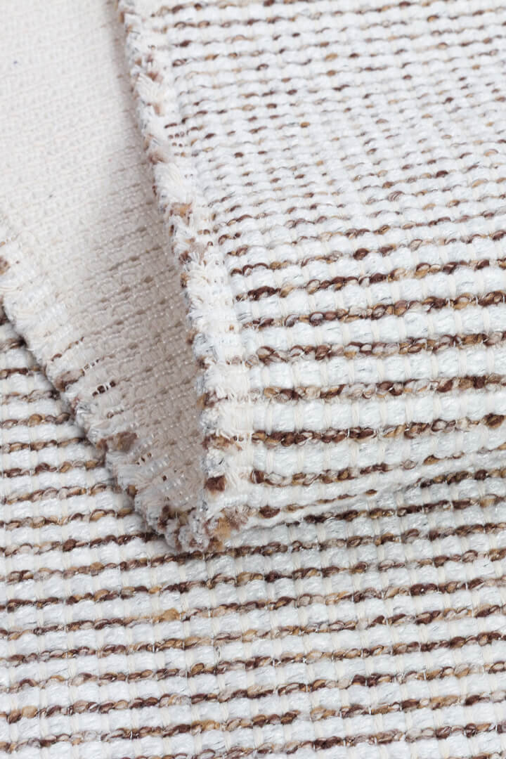 Bohem Şönil Pamuklu Jaipur Örgülü Kilim Dokuma Yolluk Kesme Halı Jp03 Kahve - 3