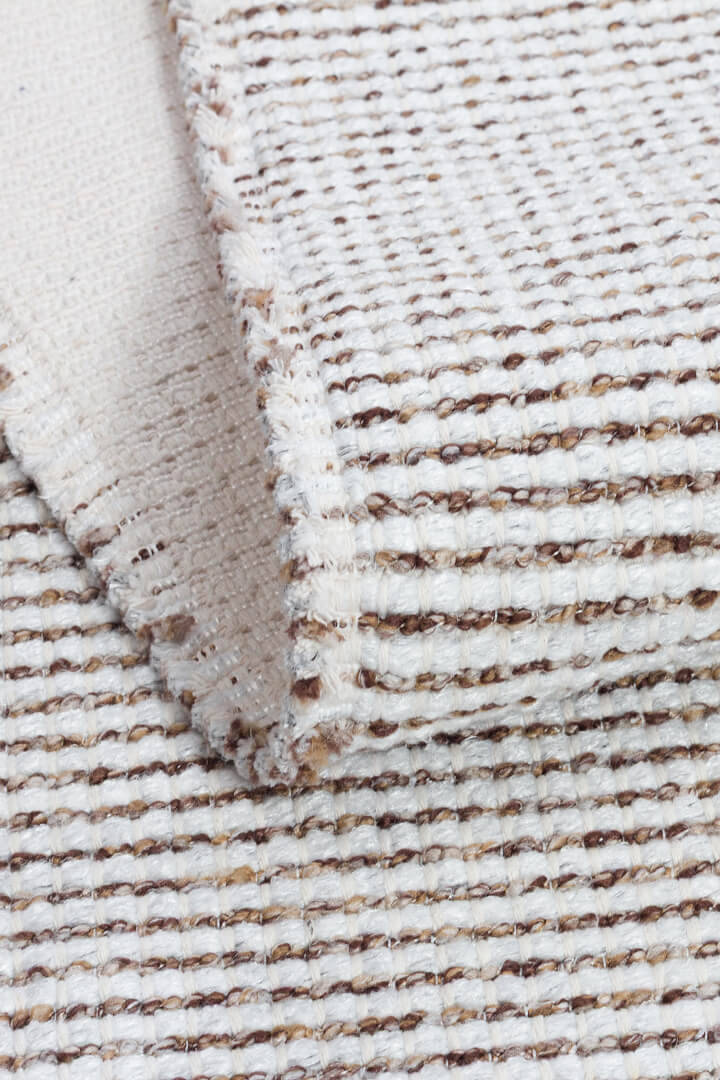 Bohem Şönil Pamuklu Jaipur Örgülü Kilim Dokuma Yolluk Kesme Halı Jp03 Kahve - 3