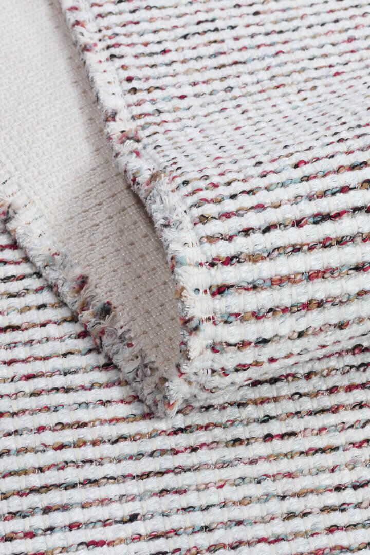 Bohem Şönil Pamuklu Jaipur Örgülü Kilim Dokuma Yuvarlak Halı Jp02 Kırmızı - 3