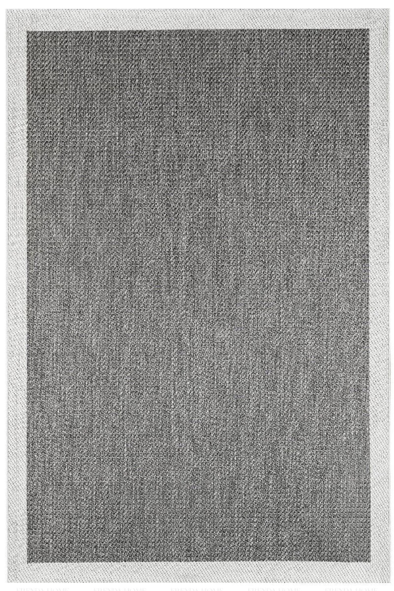 Bordürlü Antrasit Dekoratif Sisal Halı Siesta 1501 - Frenda (1)
