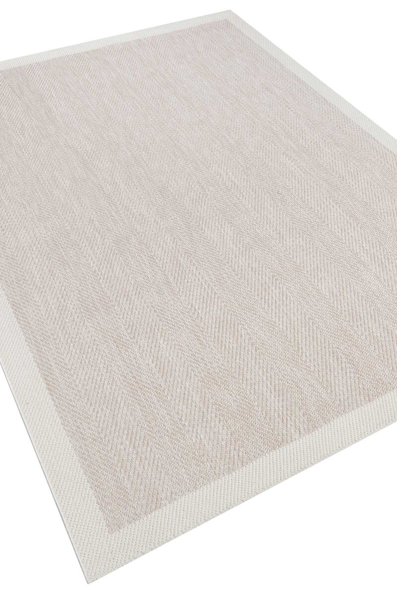 Bordürlü Bej Dekoratif Sisal Halı Siesta 1503 - 3