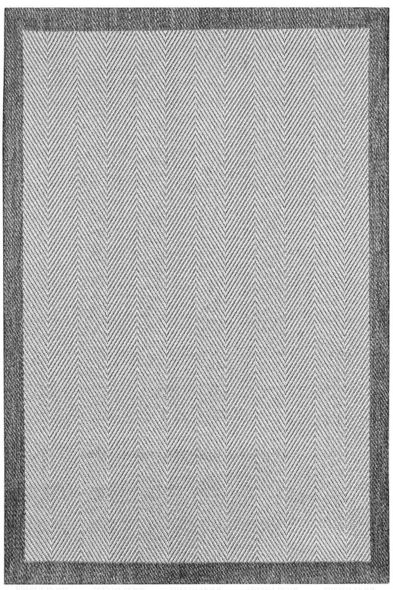 Bordürlü Gri Dekoratif Sisal Halı Siesta 1504 - 1