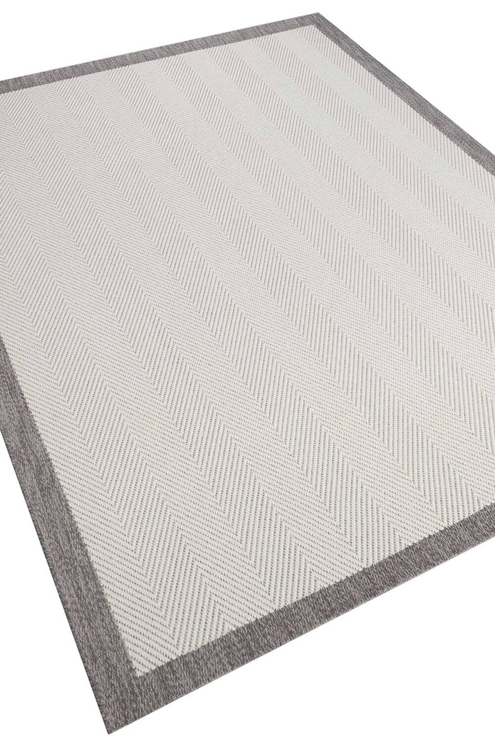 Bordürlü Gri Dekoratif Sisal Halı Siesta 1504 - 4