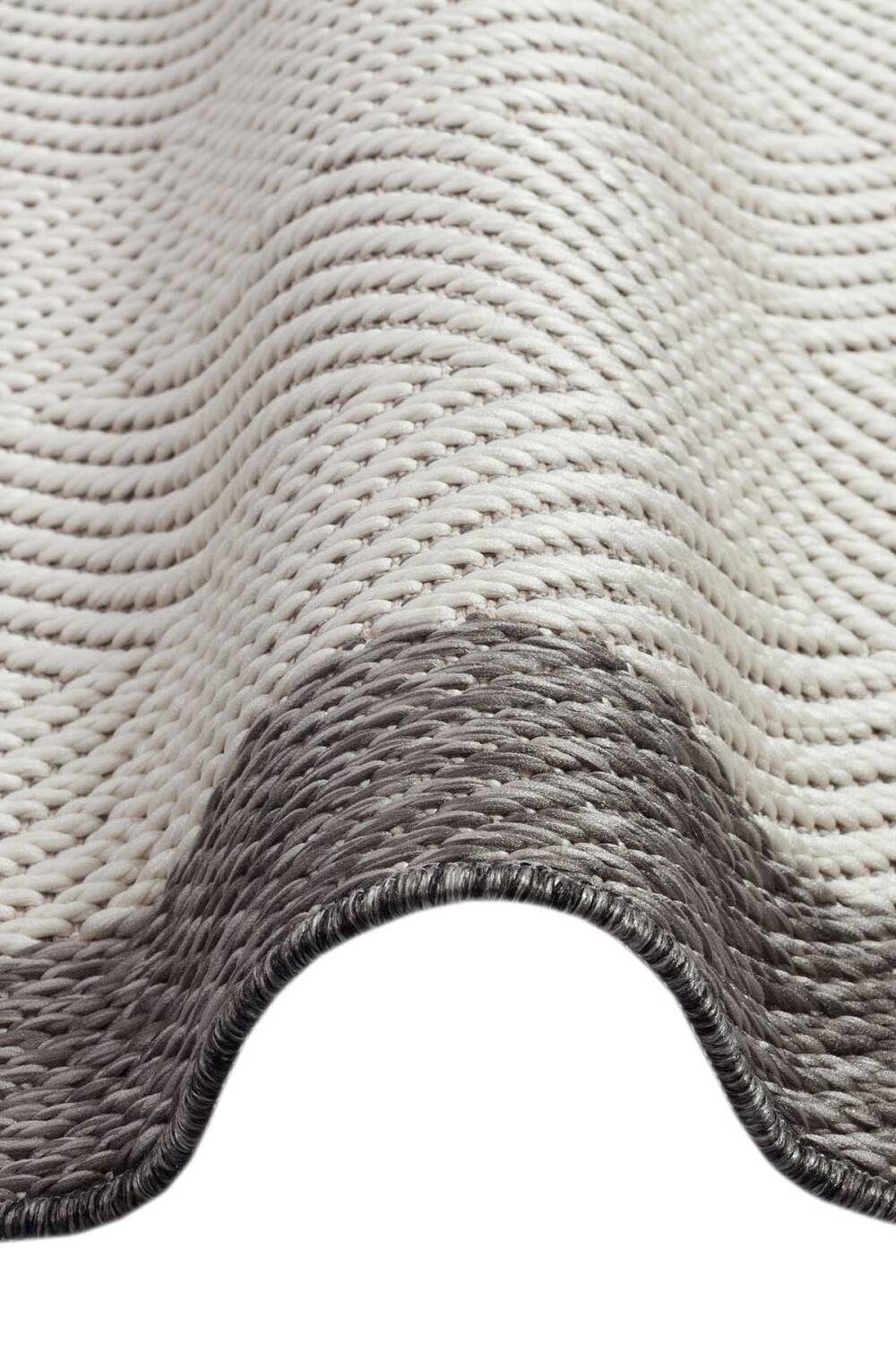 Bordürlü Gri Dekoratif Sisal Halı Siesta 1504 - 5