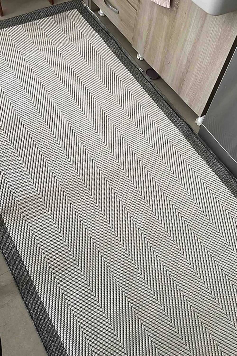 Bordürlü Gri Dekoratif Sisal Halı Siesta 1504 - 3