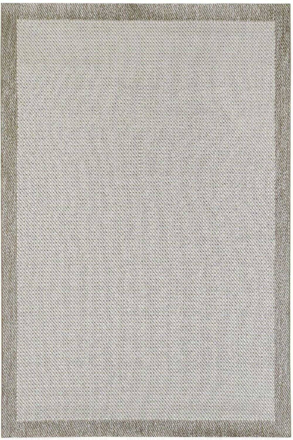 Bordürlü Krem Dekoratif Sisal Halı Siesta 1502 - 1