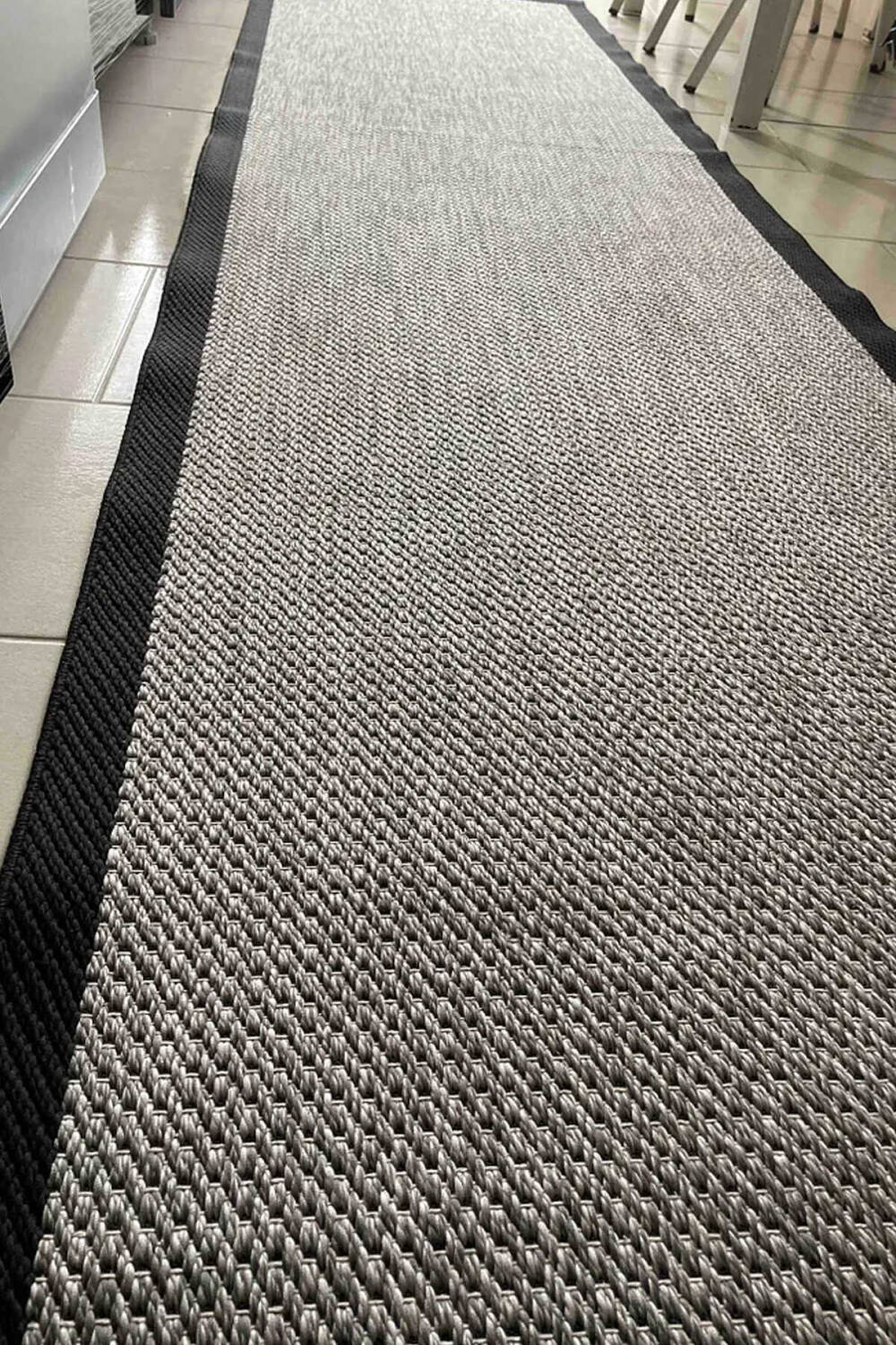 Bordürlü Siyah Dekoratif Sisal Halı Siesta 1505 - 6