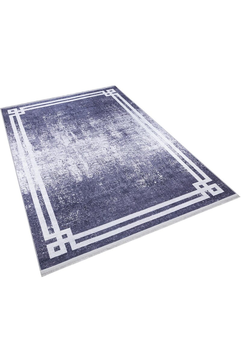 Çerçeve Desen Pamuk Taban Dijital Baskılı Halı Antrasit - 2