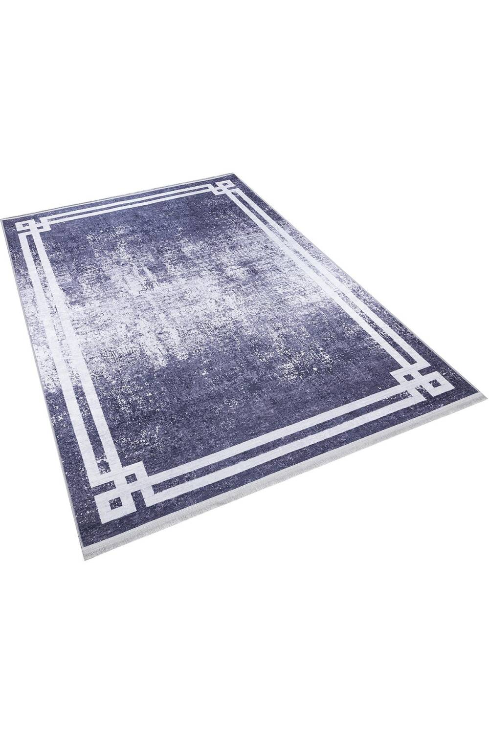 Çerçeve Desen Pamuk Taban Dijital Baskılı Halı Antrasit - 2