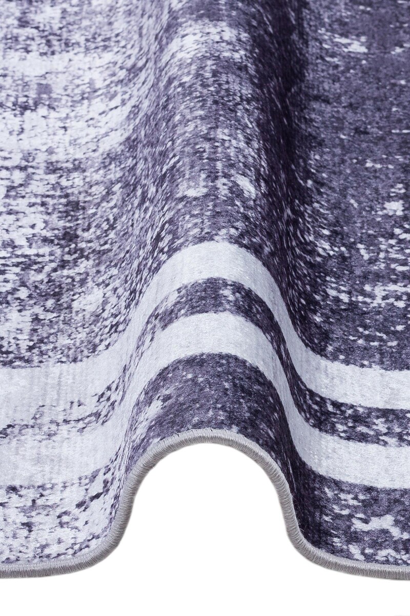 Çerçeve Desen Pamuk Taban Dijital Baskılı Halı Antrasit - 3