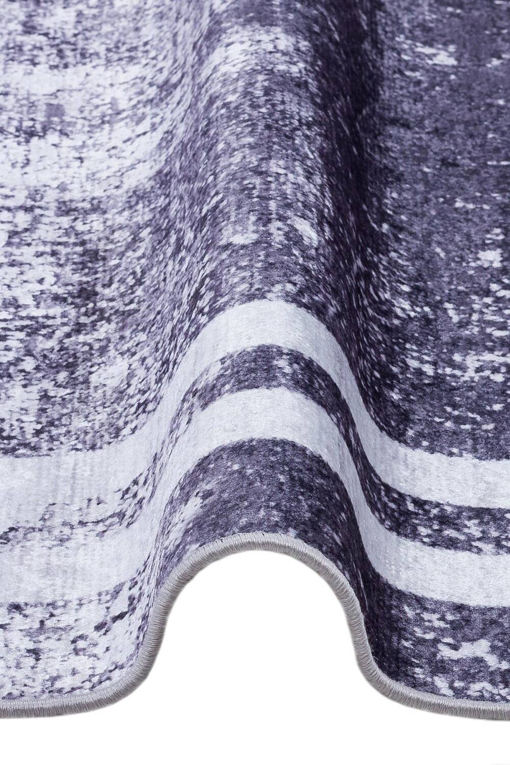 Çerçeve Desen Pamuk Taban Dijital Baskılı Halı Antrasit - 3