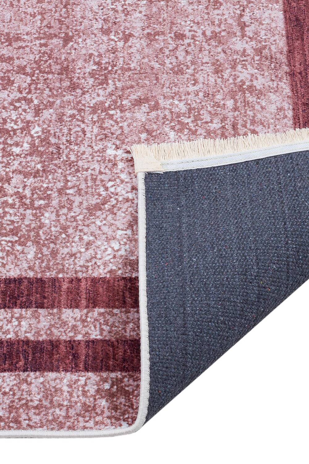 Çerçeve Desen Pamuk Taban Dijital Baskılı Halı Vizon - 5