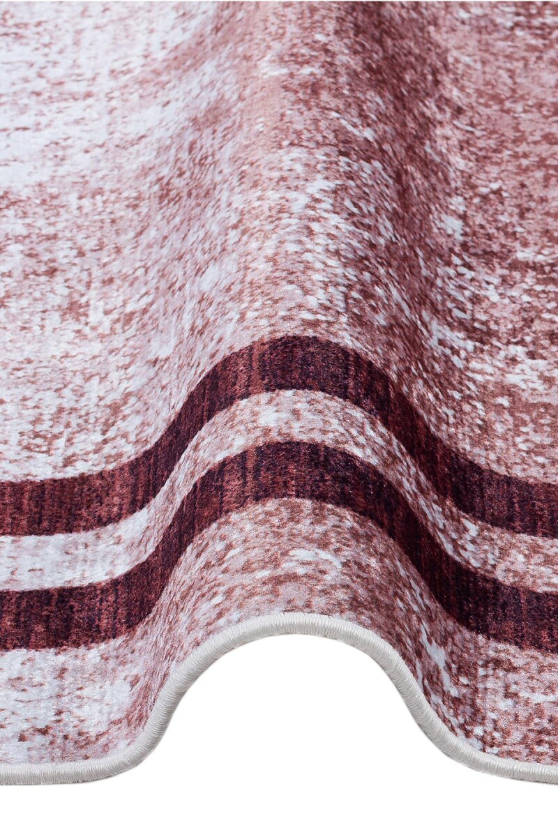 Çerçeve Desen Pamuk Taban Dijital Baskılı Halı Vizon - 3