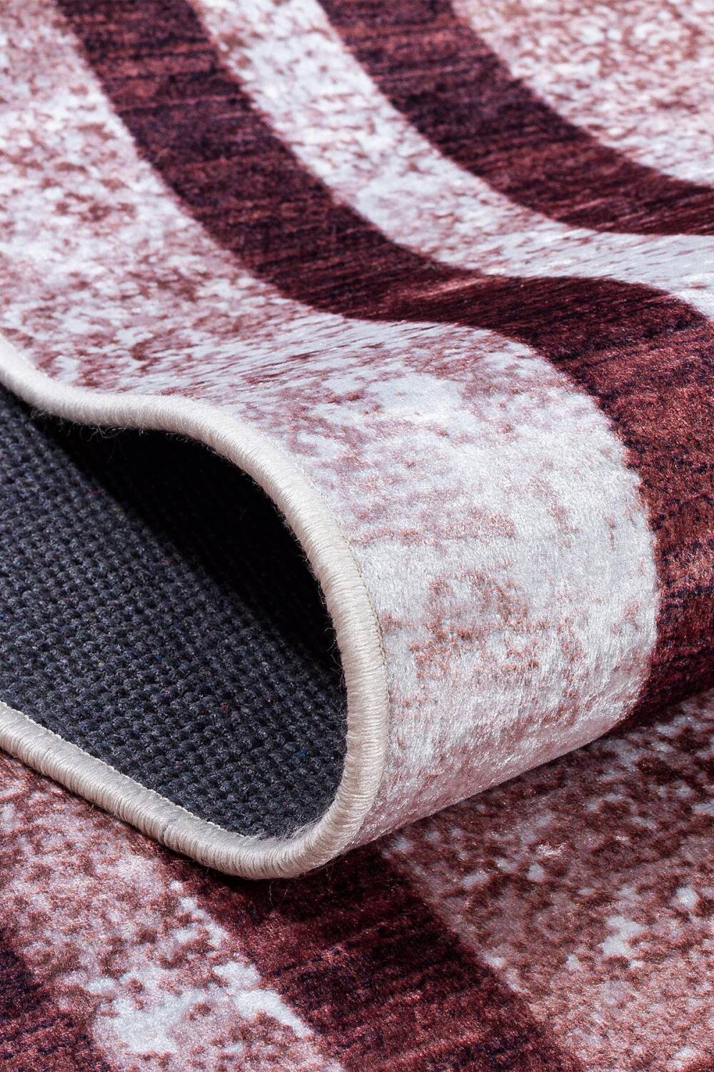 Çerçeve Desen Pamuk Taban Dijital Baskılı Halı Vizon - 4