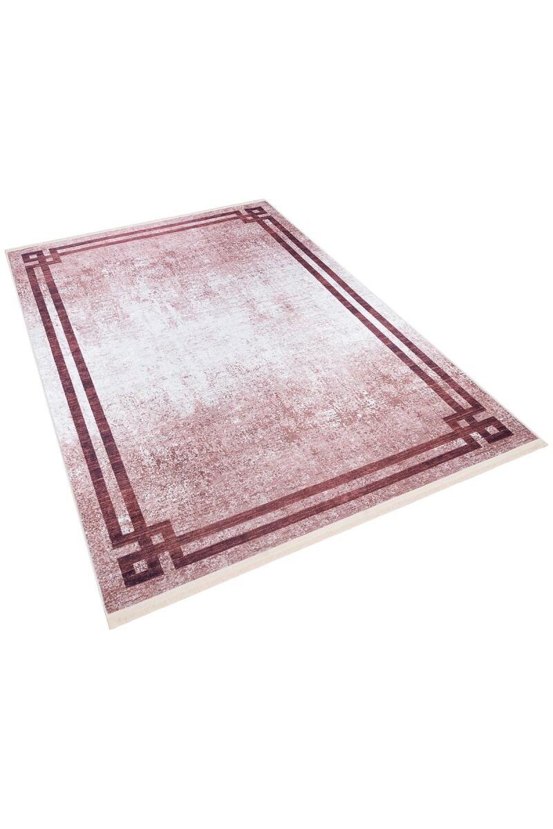 Çerçeve Desen Pamuk Taban Dijital Baskılı Halı Vizon - 2