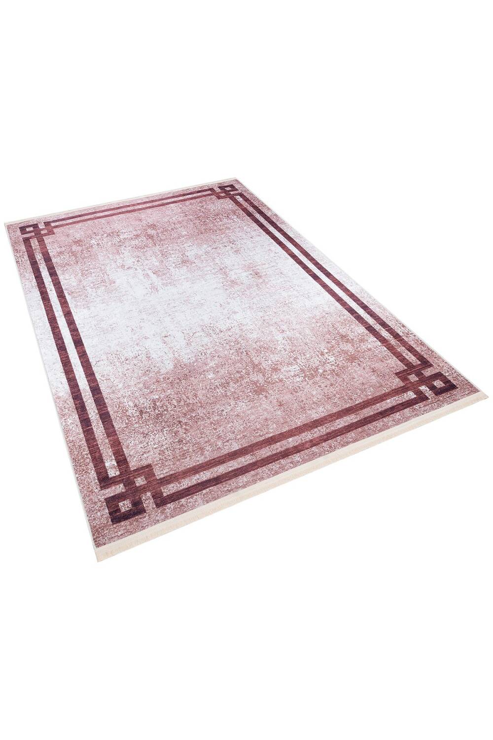 Çerçeve Desen Pamuk Taban Dijital Baskılı Halı Vizon - 2