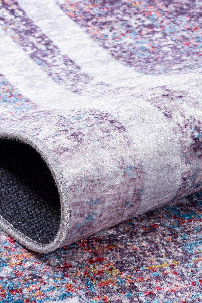 Çerçeve Desen Pamuk Taban Dijital Baskılı Halı Yeşil - 4