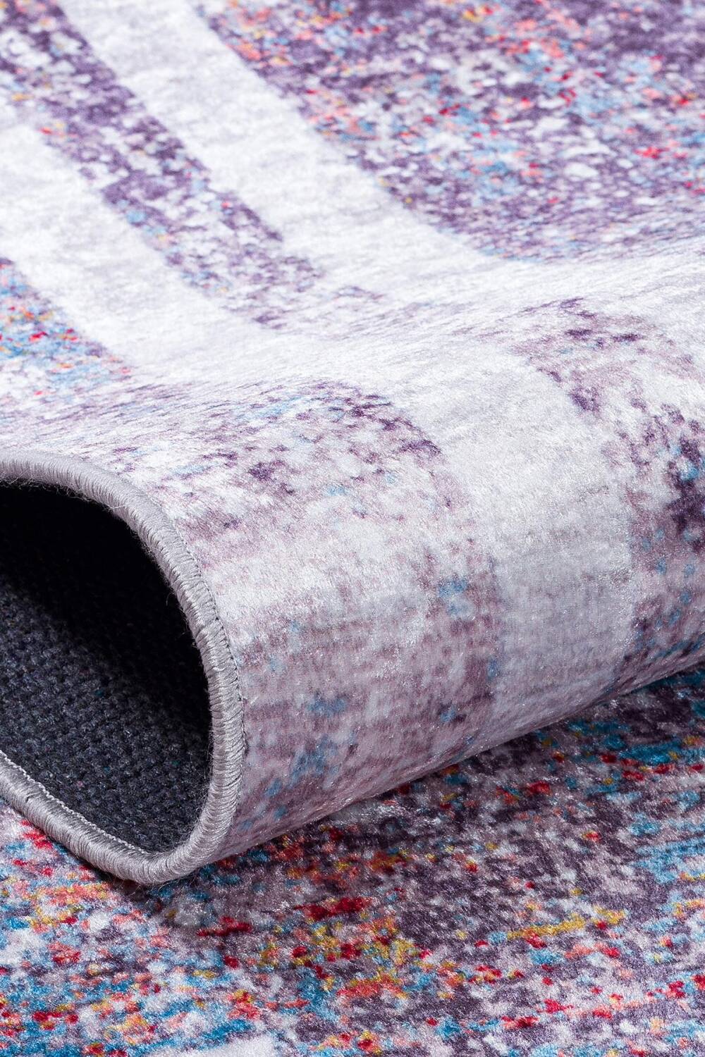 Çerçeve Desen Pamuk Taban Dijital Baskılı Halı Yeşil - 4