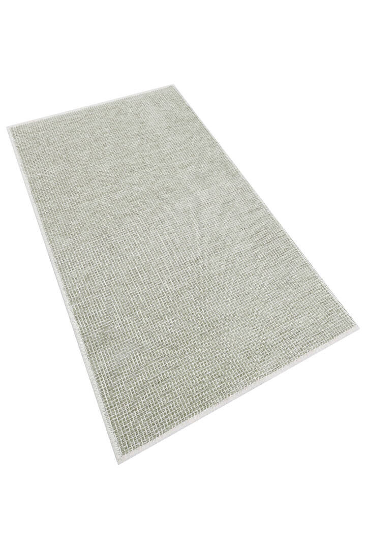 Divan Şönil Pamuklu Tek Renk Desensiz Kilim Halı Hr-1457 Yeşil - 2