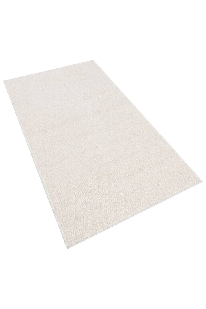 Divan Şönil Pamuklu Tek Renk Desensiz Kilim Halı Hr-1621 Krem - 2