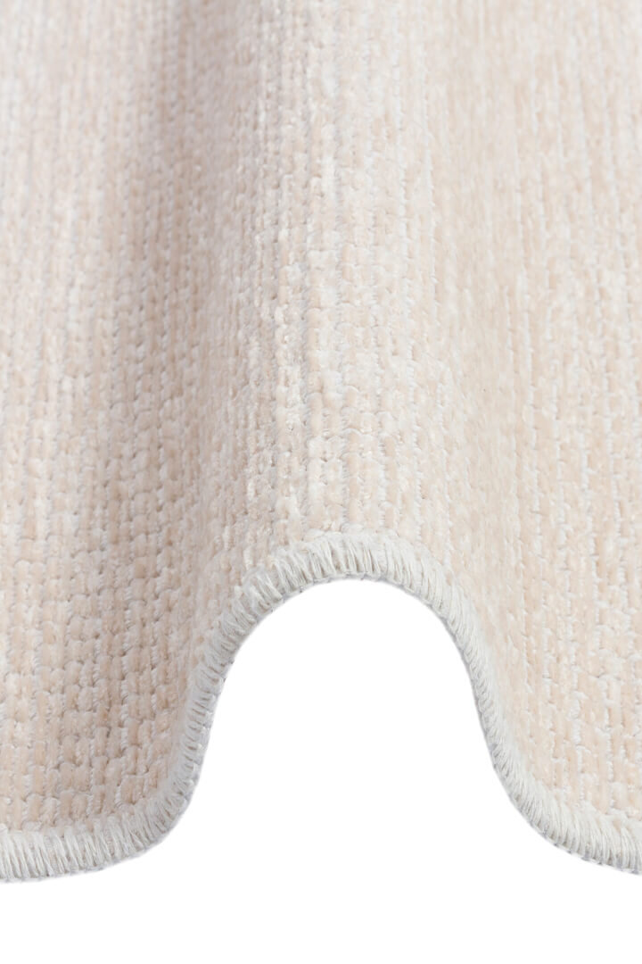 Divan Şönil Pamuklu Tek Renk Desensiz Kilim Halı Hr-1621 Krem - 4