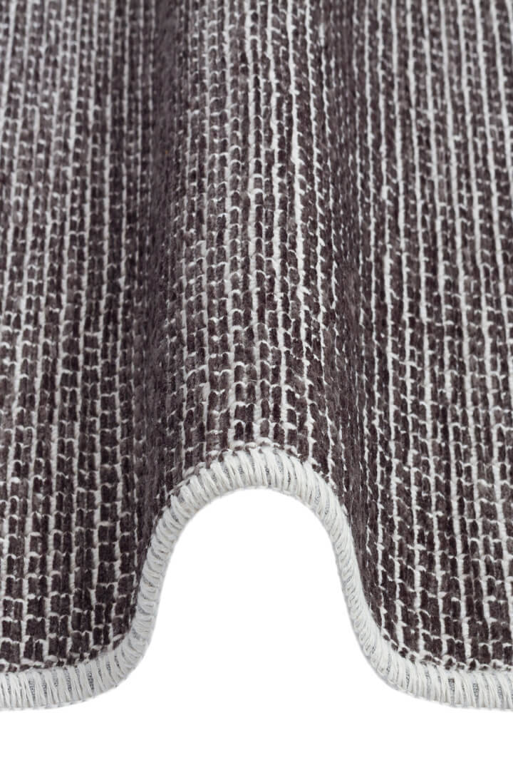 Divan Şönil Pamuklu Tek Renk Desensiz Kilim Halı Hr-1941 Antrasit - 3