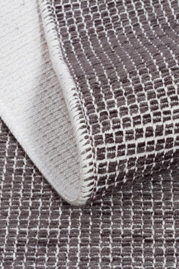 Divan Şönil Pamuklu Tek Renk Desensiz Kilim Halı Hr-1941 Antrasit - 4