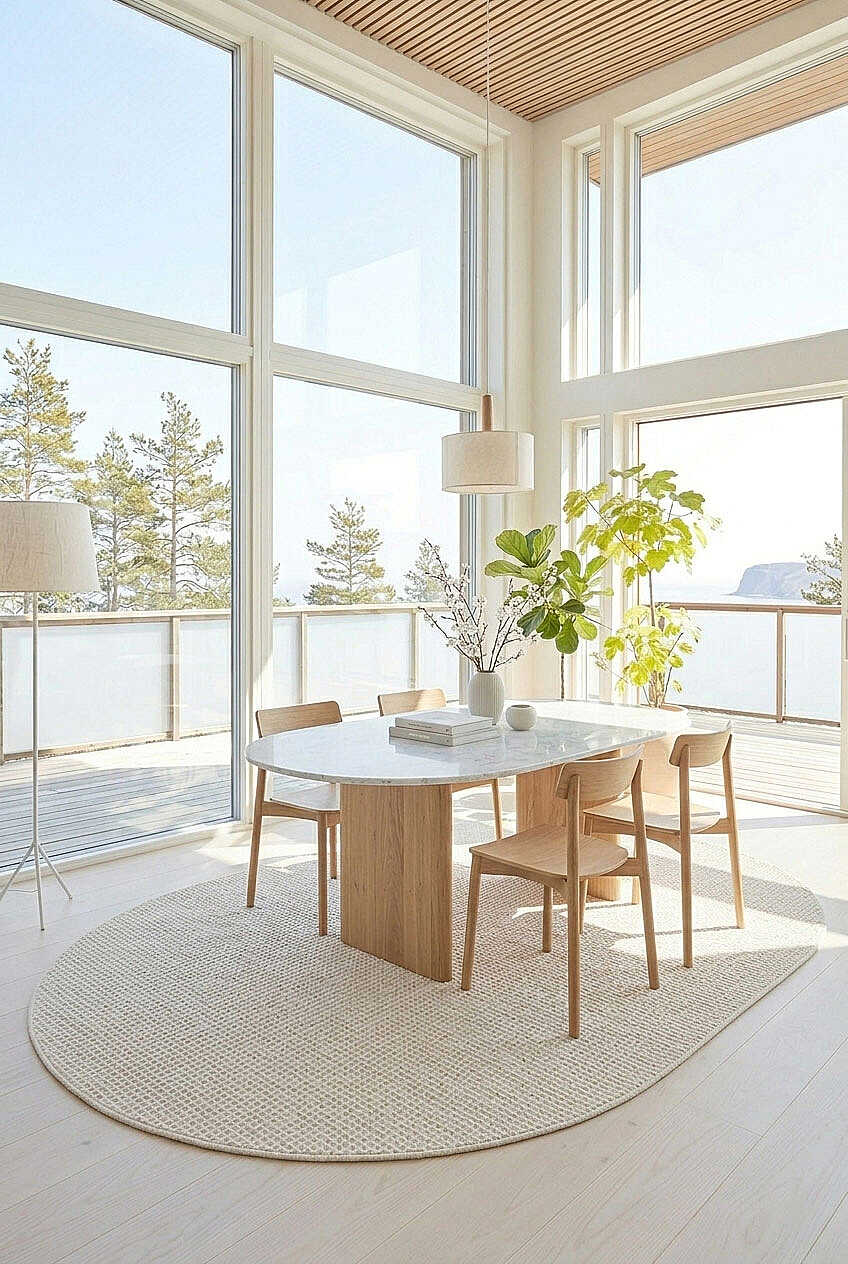 Divan Şönil Pamuklu Tek Renk Desensiz Kilim Oval Halı Hr-1621 Krem
