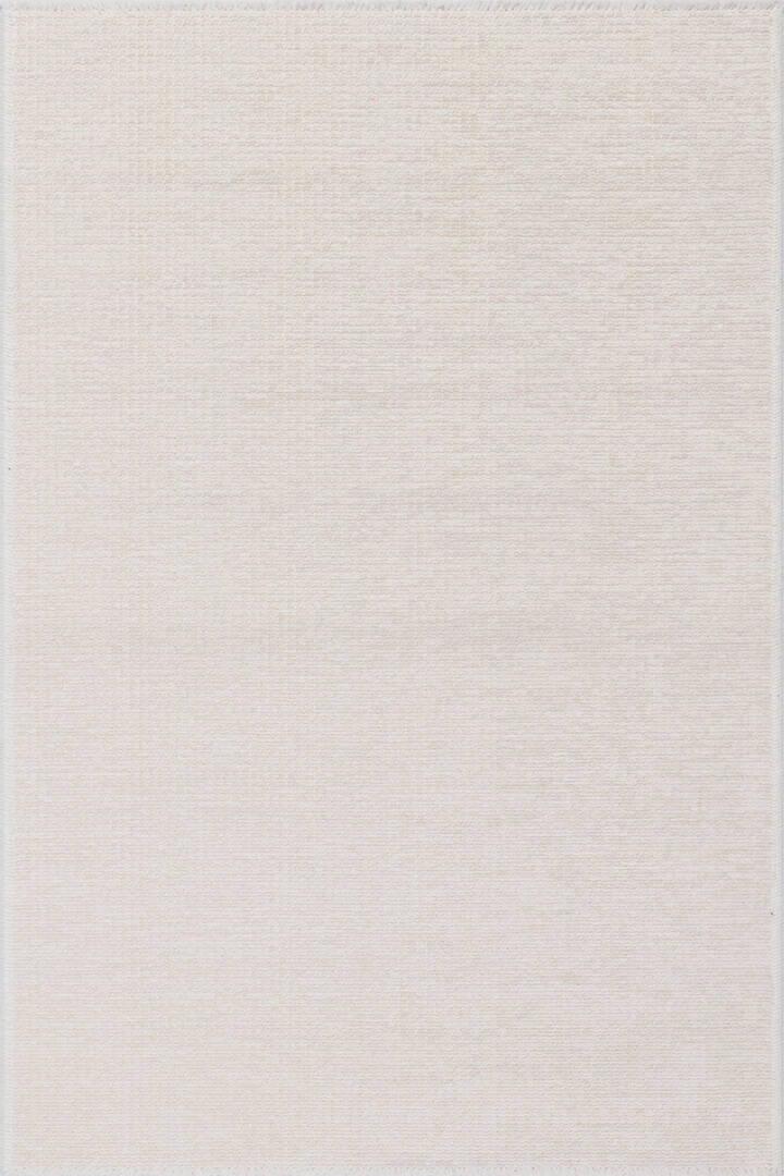 Divan Şönil Pamuklu Tek Renk Desensiz Kilim Yolluk Kesme Halı Hr-1621 Krem - 2