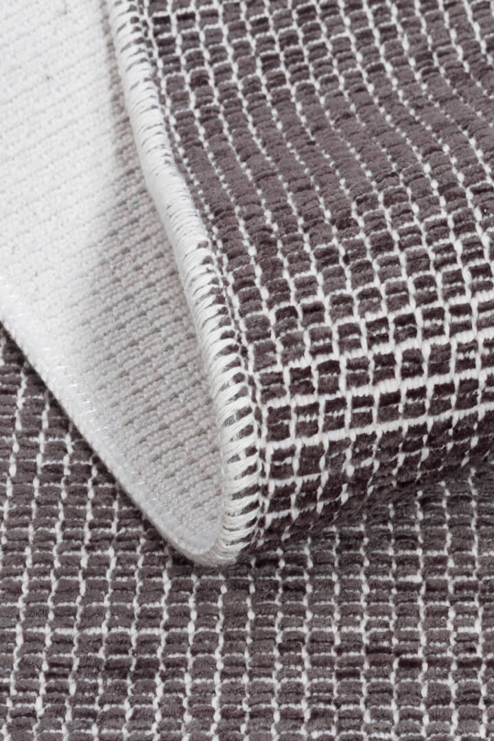 Divan Şönil Pamuklu Tek Renk Desensiz Kilim Yolluk Kesme Halı Hr-1941 Antrasit - 5