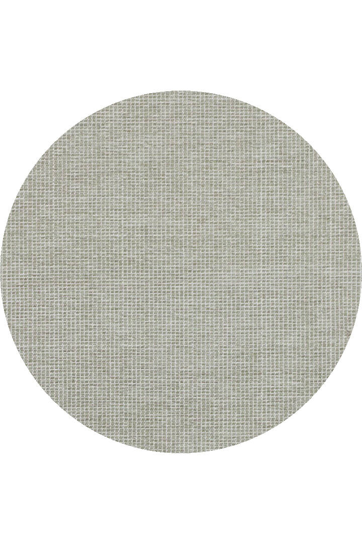 Divan Şönil Pamuklu Tek Renk Desensiz Kilim Yuvarlak Halı Hr-1457 Yeşil - 1