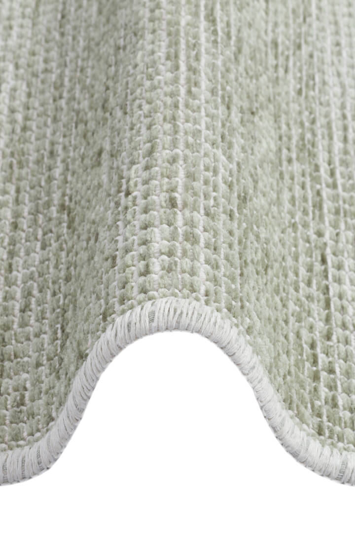 Divan Şönil Pamuklu Tek Renk Desensiz Kilim Yuvarlak Halı Hr-1457 Yeşil - 3