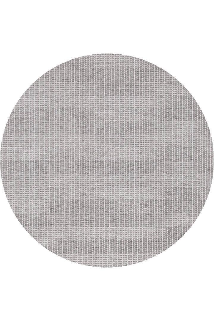 Divan Şönil Pamuklu Tek Renk Desensiz Kilim Yuvarlak Halı Hr-5841 Açık Gri - 1